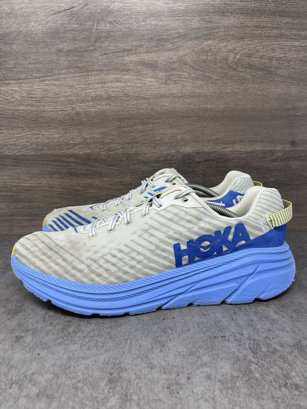HOKA ONE ONE Rincon Size 12 Mens Oyster Mushroom Blue Running Walking Shoes